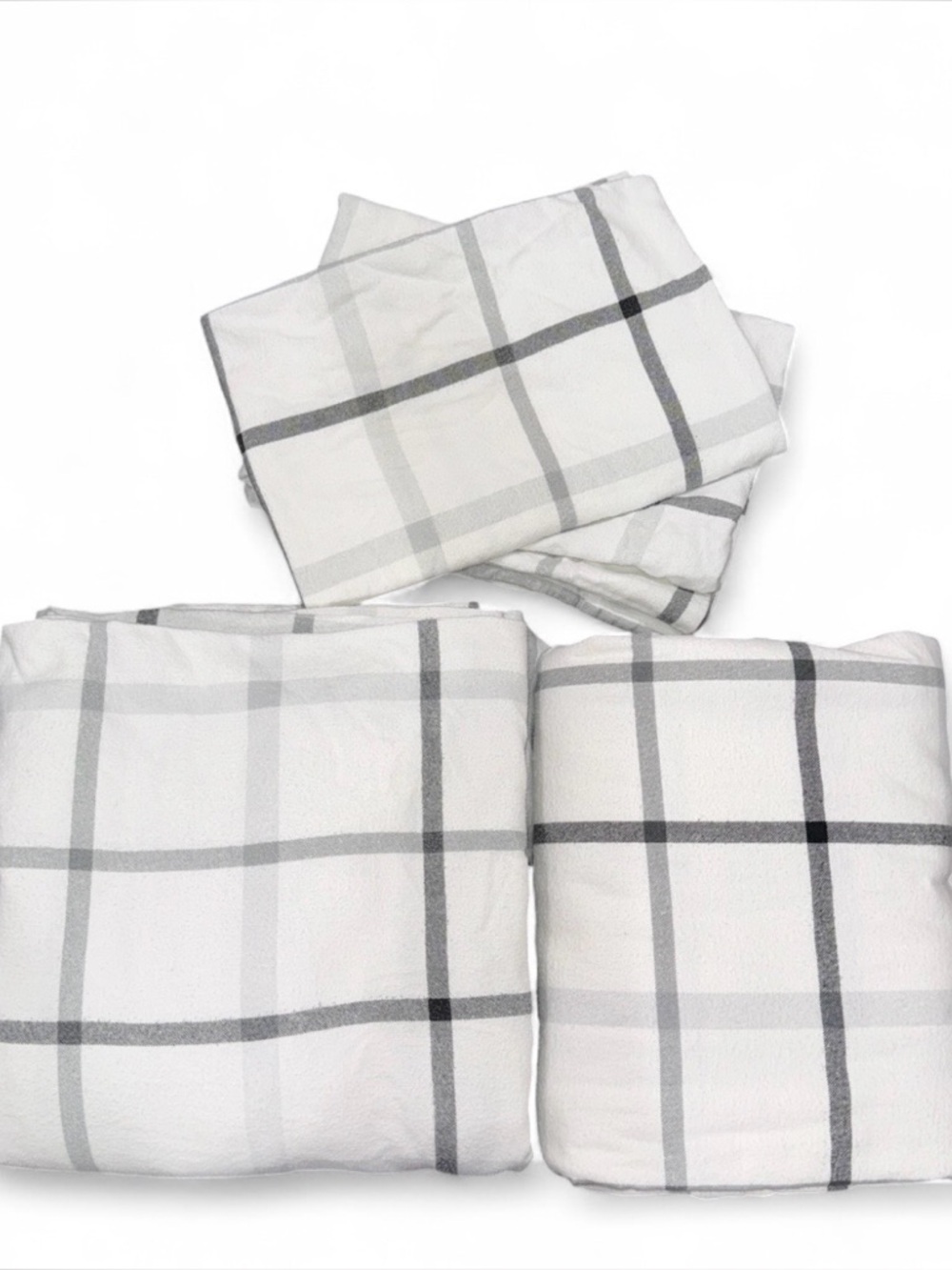Bee and Willow 100% Cotton Heavyweight Flannel Plaid Queen Sheet Set